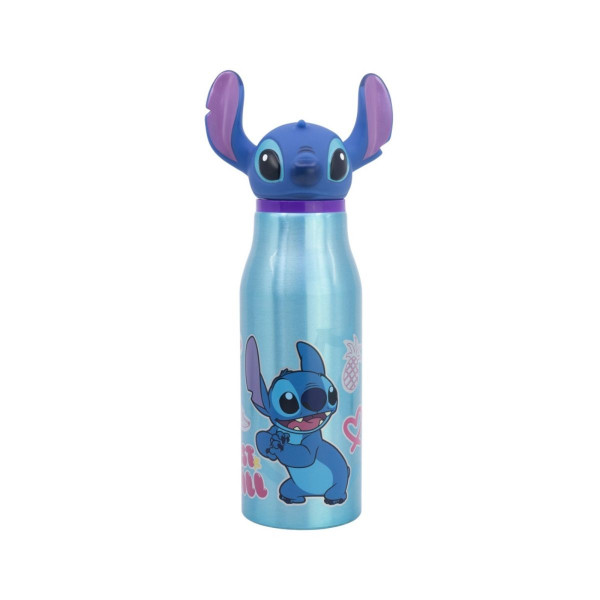 Детско алуминиумско шише со 3Д фигура, Stitch, 690 ml