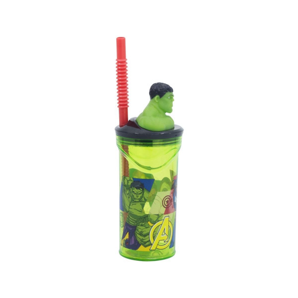 Детска чаша со сламка, Avengers - Hulk, 360 ml