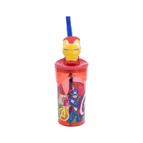 Детска чаша со сламка, Avengers - Iron Man, 360 ml