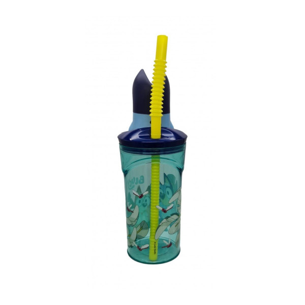 Детска чаша со сламка, Bluey, 360 ml