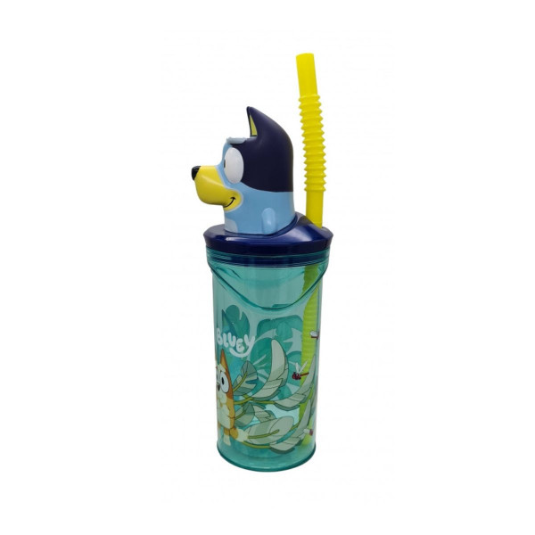 Детска чаша со сламка, Bluey, 360 ml