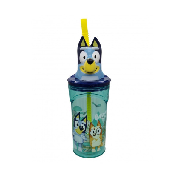 Детска чаша со сламка, Bluey, 360 ml