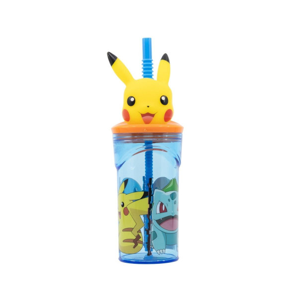 Детска чаша со сламка, Pokemon - Pikachu, 360 ml