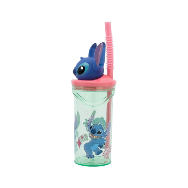 Детска чаша со сламка, Stitch, 360 ml
