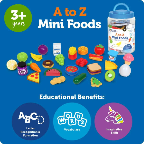Едукативен сет за игра, A to Z Mini Foods