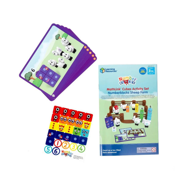 Сет за игра со математички коцки, MathLink® Cubes Numberblocks® Sheep Farm