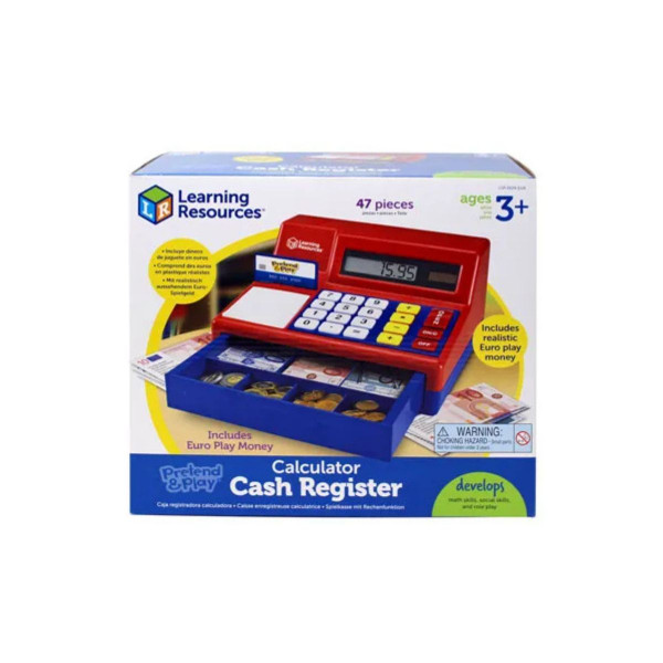 Сет за игра, Pretend & Play® Calculator Cash Register with Euro Money