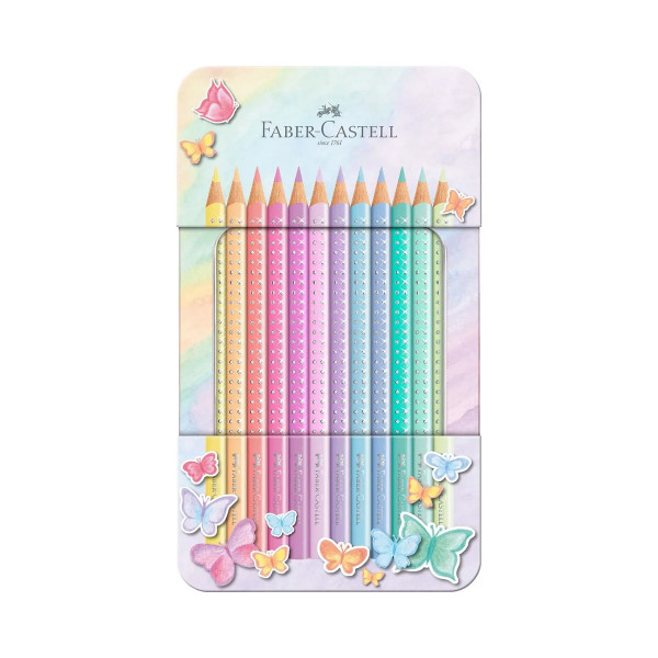 Дрвени боици, Sparkle - Pastel, 12 бои 