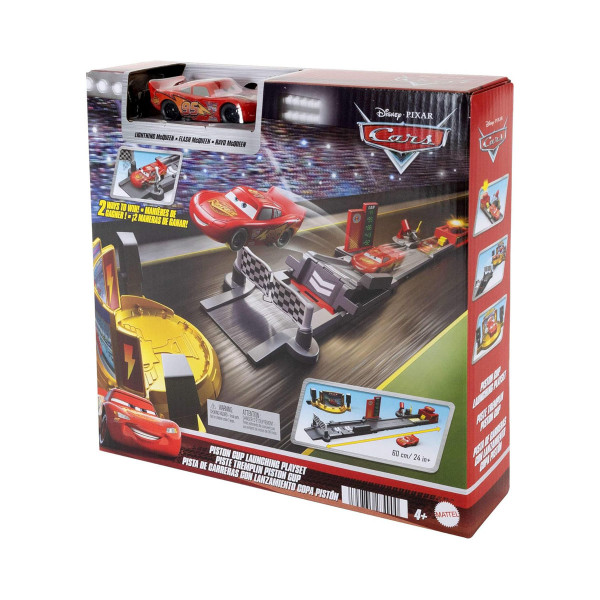Сет за игра Pixar: Cars - Piston Cup Launching w/Lightning McQueen 