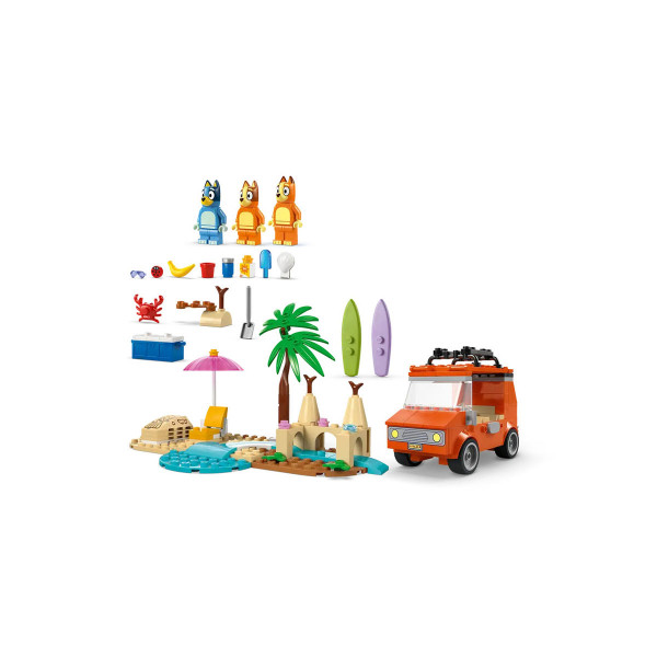 LEGO коцки, Bluey, Bluey's Beach & Family Car Trip 