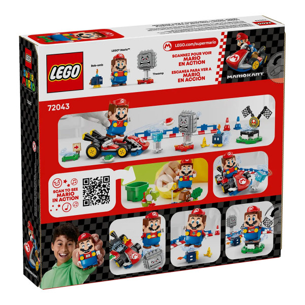 LEGO коцки, Super Mario, Mario Kart™ – Interactive LEGO® Mario™ & Standard Kart 