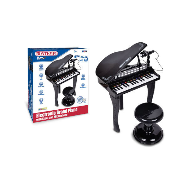 Електронско гранд пијано со столче и микрофон 