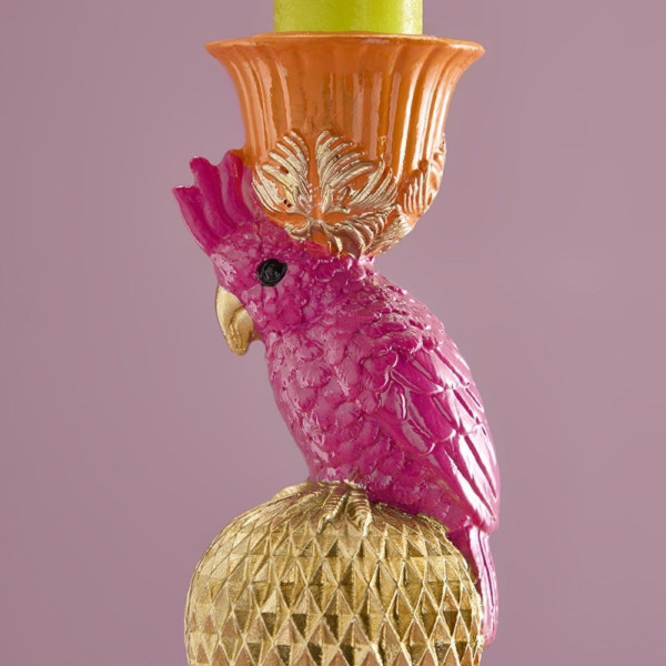 Свеќник, Jungle Love: Bird on Elephant (портокалов, голем) 