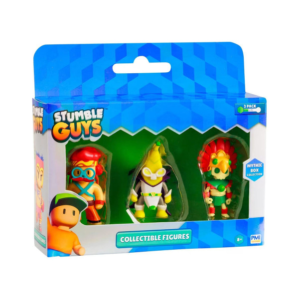 Сет од 3 мини фигури, Stumble Guys Mythic Figures, 5 комбинации 