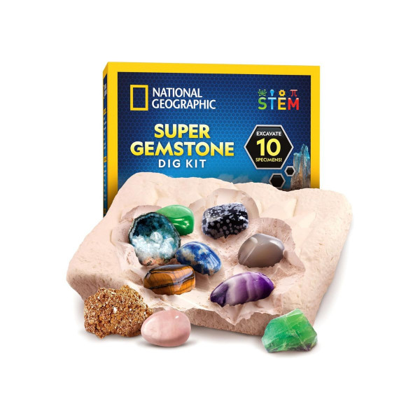 СТЕМ сет, National Geographic - Super Gemstone Dig Kit 