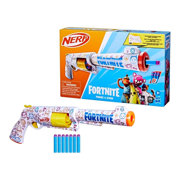 Пиштол со мека муниција Nerf Fortnite Frenz 4 Ever Dart Blaster 