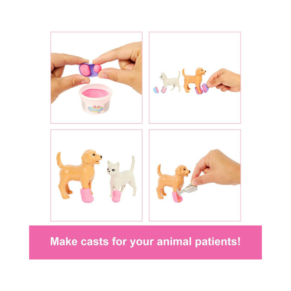Сет за игра Barbie: You Can Be Anything - Fast Cas Veterinarian Clinic 