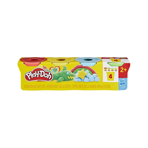 Сет од 4 чашки Play-Doh тесто за моделирање - Classic 