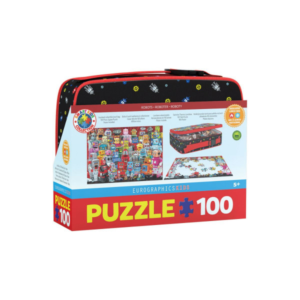 Сложувалка во торбичка за ужинка, Robots, 100 парчиња 