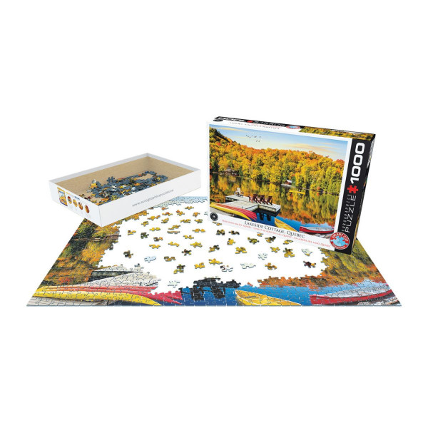 Сложувалка, Lakeside Cottage, Quebec, 1000 парчиња (Smart Cut) 