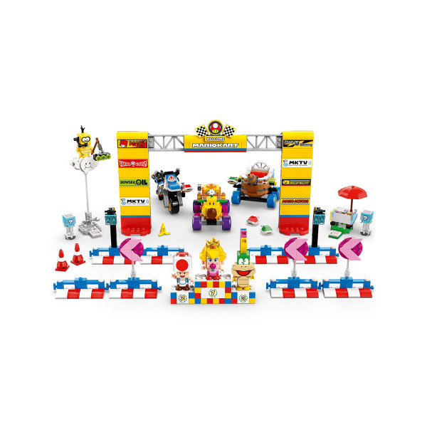 LEGO коцки, Super Mario, Mario Kart – Baby Peach & Grand Prix Set 