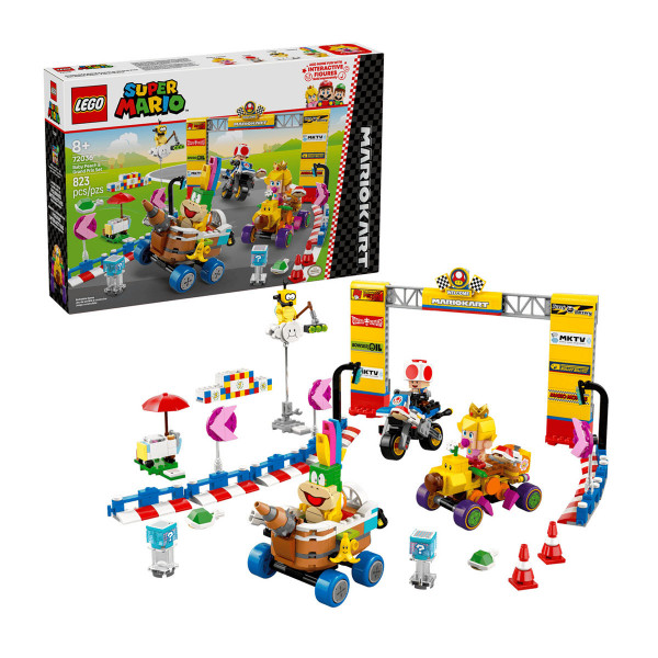 LEGO коцки, Super Mario, Mario Kart – Baby Peach & Grand Prix Set 