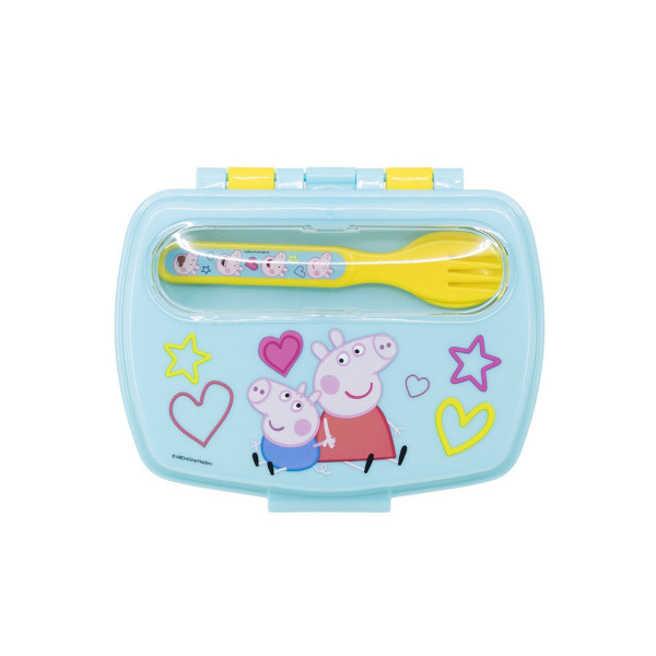 Кутија за ужинка со прибор, Peppa Pig Core 