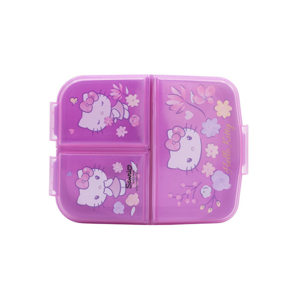 Кутија за ужинка со 3 прегради, Hello Kitty 