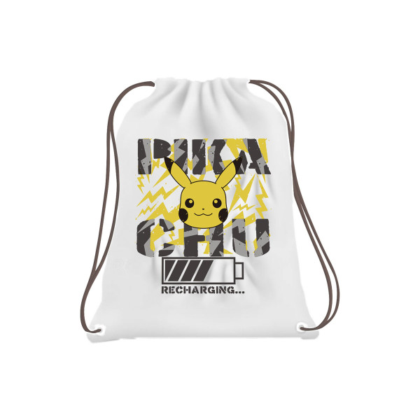 Платнена торба со врвки, Pokemon - Pikachu Recharging 