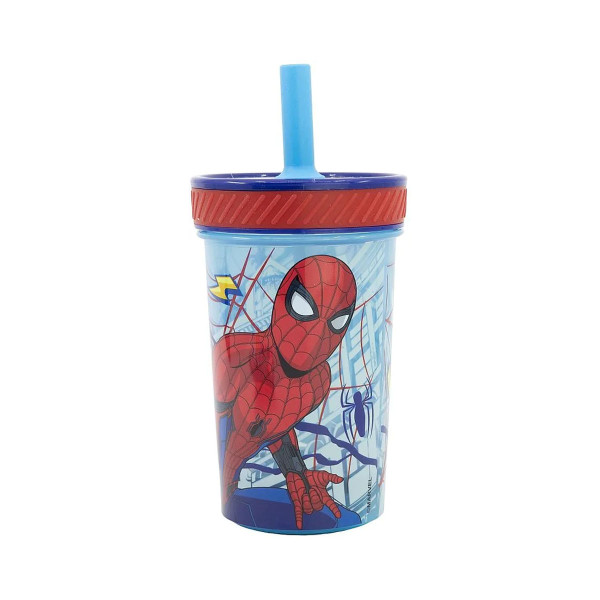 Чаша со сламка, Spider-Man, 370ml 