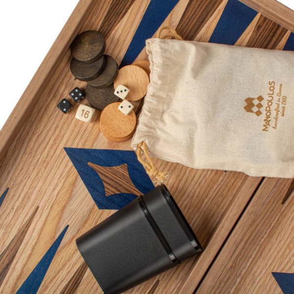 Сет за табла, Oak/Blue & American Walnut 