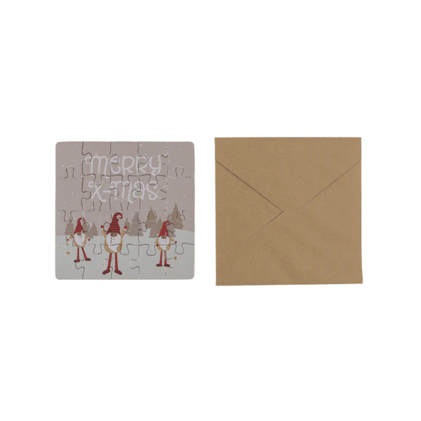 Новогодишна честитка - сложувалка X-Mas, 4 дизајни 