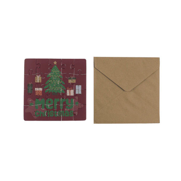 Новогодишна честитка - сложувалка X-Mas, 4 дизајни 