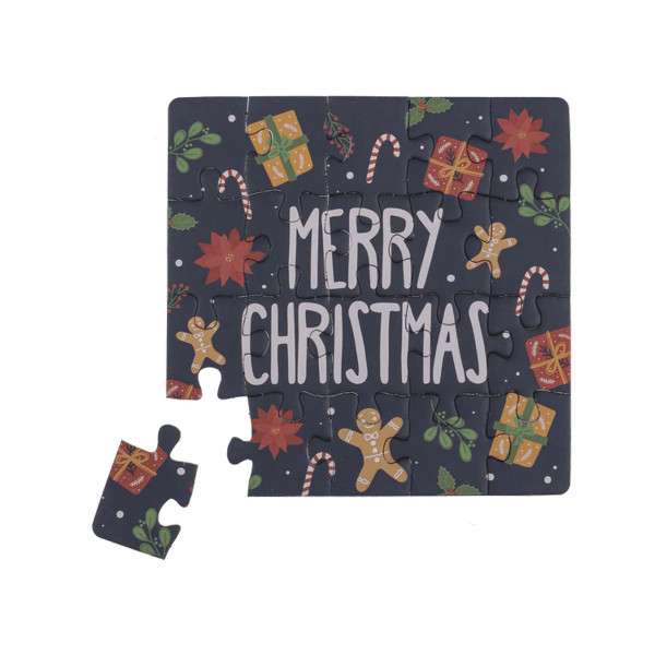 Новогодишна честитка - сложувалка X-Mas, 4 дизајни 