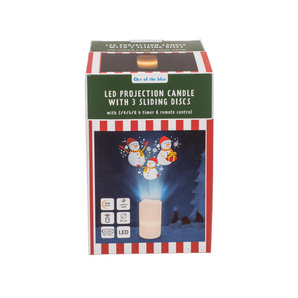 LED свеќа - проектор Christmas 