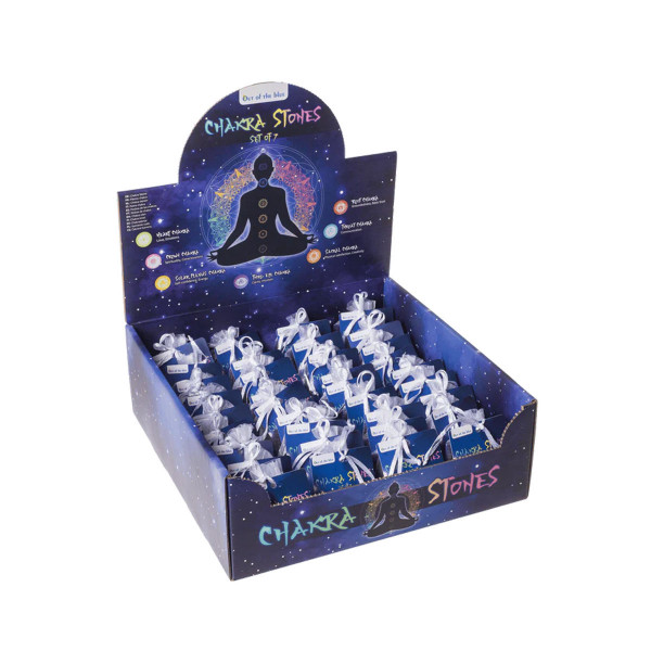 Сет од 7 чакра камчиња во проѕирна вреќичка 
