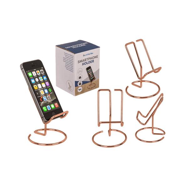Метален држач за телефон, rose gold 