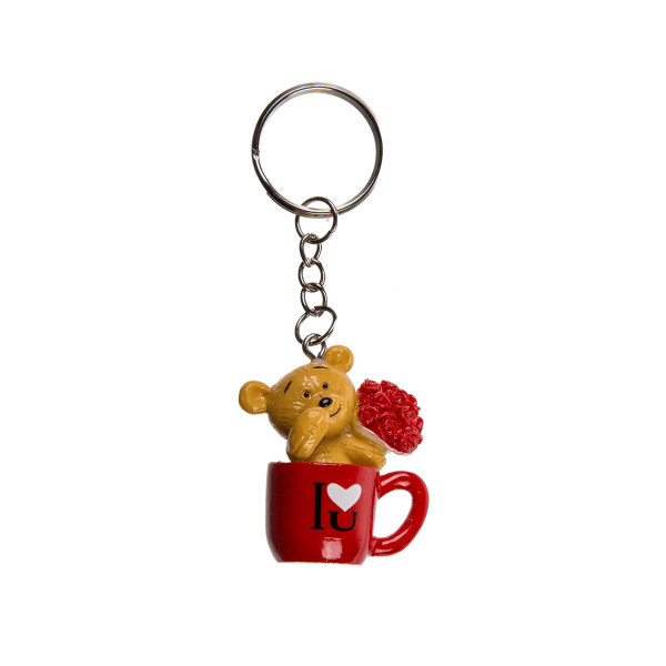 Приврзок за клучеви Bear in Mug, 4 дизајни 