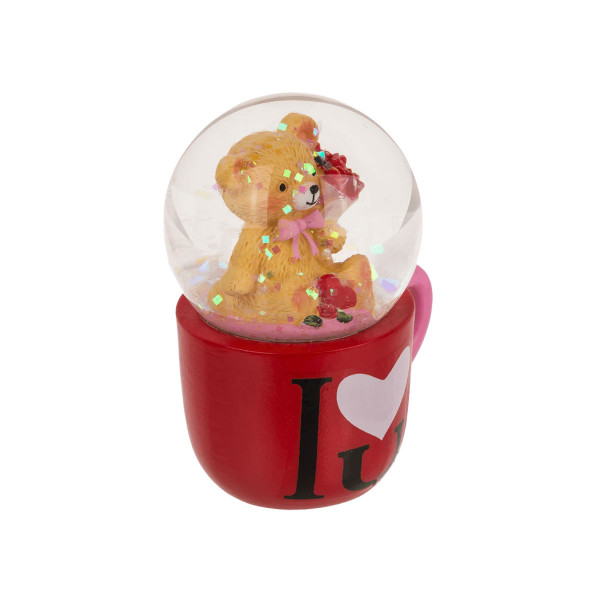 Стаклена топка со глитер Bear in Mug 