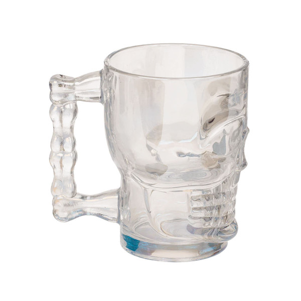 Стаклена чаша Skull, 500ml 