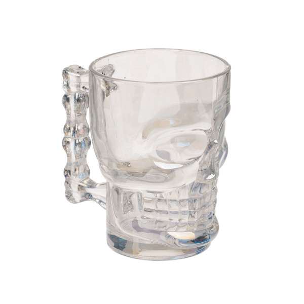 Стаклена чаша Skull, 500ml 