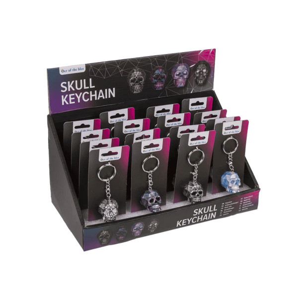 Приврзок за клучеви Skull, 4 бои 