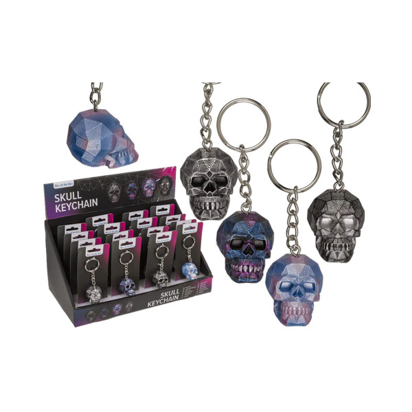 Приврзок за клучеви Skull, 4 бои 