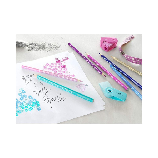 Дрвени боици во метална кутија, Faber Castell - Sparkle, 1/12 