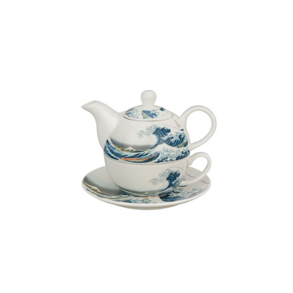 Сет од чајник, шолја и инфузер, Hokusai - The Great Wave of Kanagawa, 300/350 ml 