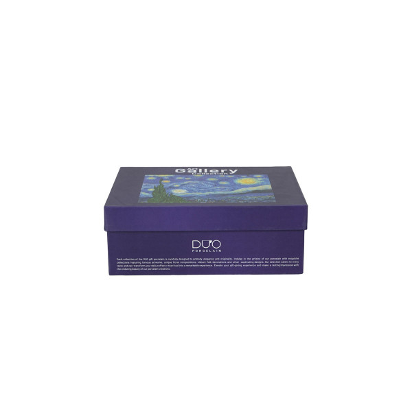 Сет од 2 шолји за еспресо со тацни, Van Gogh - Starry Night, 110ml 