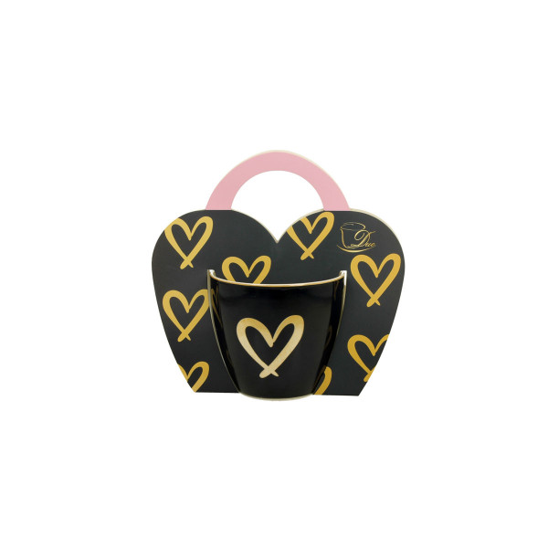 Шолја, Dark Blue Gold Heart, 460ml 