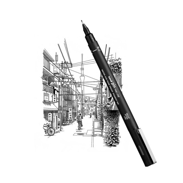 Сет фајнлајнери, Uni Pin - Classic 2, Deep Black, 1/5 