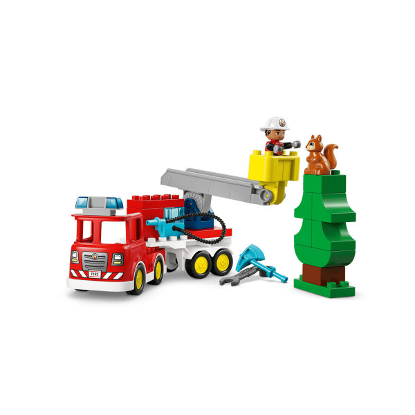 LEGO коцки, Duplo, Fire Truck with Hose and Firefighter 