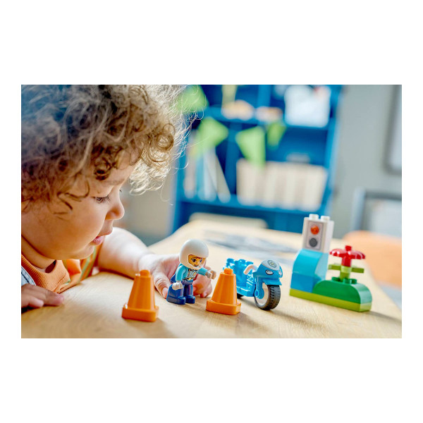 LEGO коцки, Duplo, Blue Police Motorcycle 